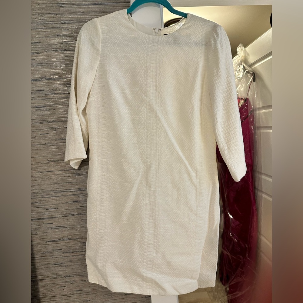 Vince textured white dress